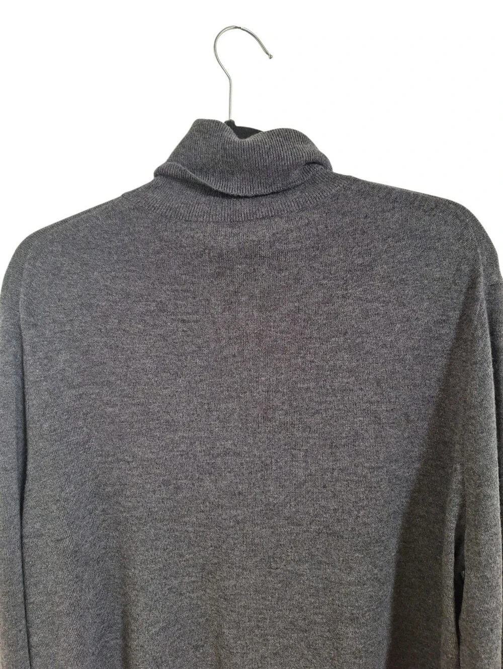 Theory Men's Merino Wool Charcoal Gray Turtleneck Sweater Size XL